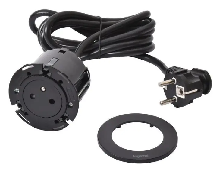 LEGRAND Zásuvka DISQ60 2P+T černá zapuštěná Cenový Hit