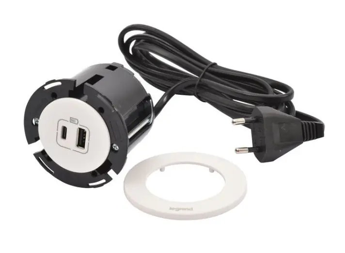 LEGRAND Nabíječka DISQ60 USB A+C bílá zapuštěná Cenově Výhodný