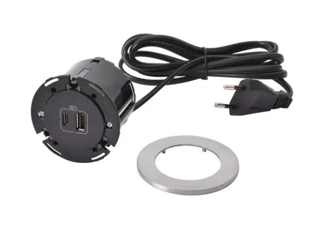 LEGRAND Nabíječka DISQ60 USB A+C černá zapuštěná Expresní Doručení