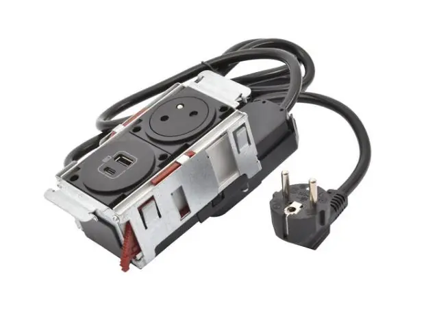 Hromadná Objednávka LEGRAND Blok DISQIN 2P+T  USB A+C černý zásuvkový