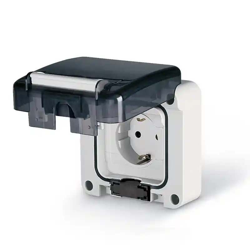 SCAME Zásuvka PROTECTA pod om.šedá IP66 Víkendová Akce