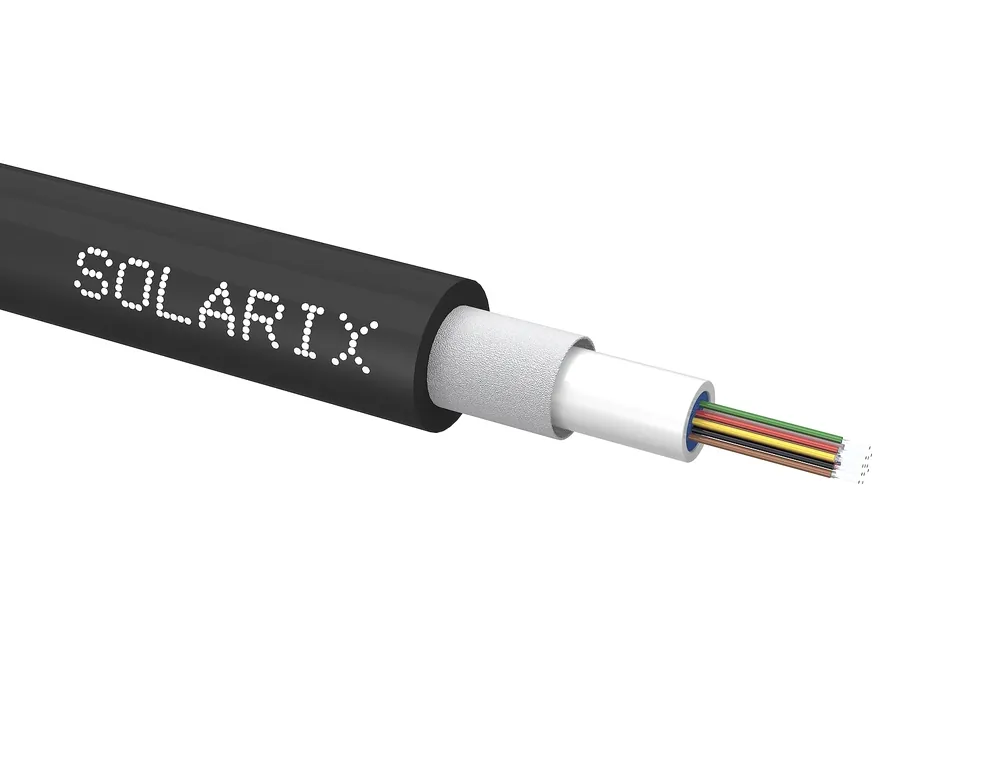 SOLARIX Univerzální kabel CLT Solarix 12vl 50/125 LSOH Eca OM3 černý SXKO-CLT-12-OM3-LSOH Celosvětová Doprava