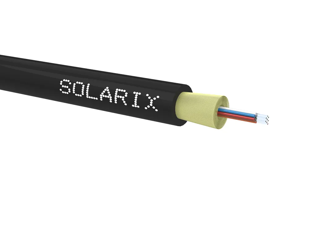 SOLARIX DROP1000 kabel Solarix 08vl 9/125 3,0mm LSOH Eca černý SXKO-DROP-8-OS-LSOH Aktuální
