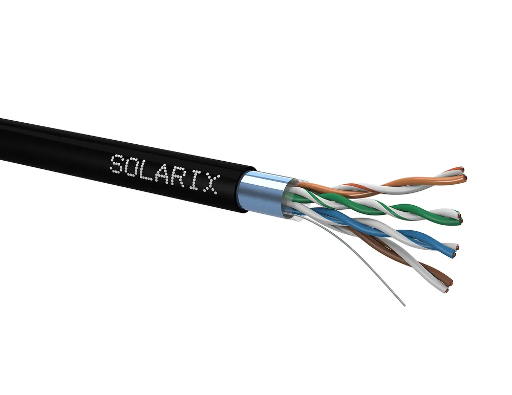 Nová Kolekce SOLARIX Instalační kabel Solarix CAT5E FTP PE Fca 100m/box SXKD-5E-FTP-PE