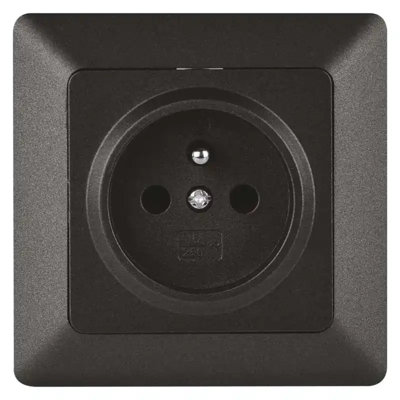 EMOS Zásuvka vestavná A6000.2 1xkulatá 250V/16A IP20 antracit Velkoobchod