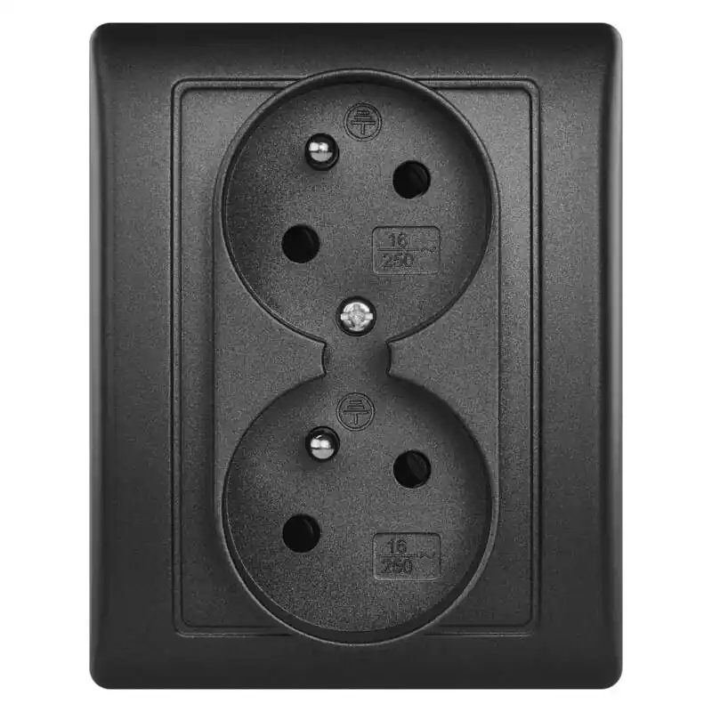 Aktuální EMOS Zásuvka vestavná A6000.2 2xkulatá 250V/16A IP20 antracit