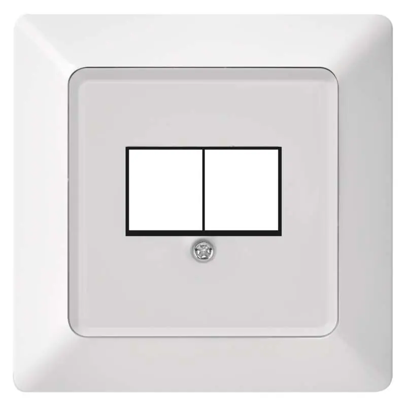 Ověřený EMOS Kryt datové zásuvky 2xRJ45