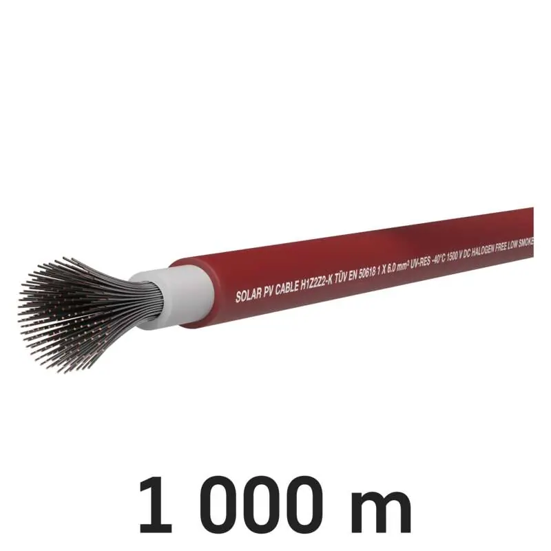 EMOS PV Kabel solární H1Z2Z2 červený 6 mm 1000 m Ihned K Objednání