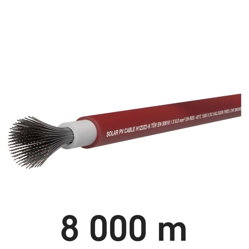 EMOS PV Kabel solární H1Z2Z2 červený 6 mm 8000 m Moderní