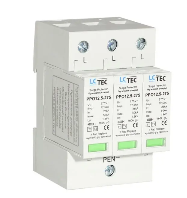 Značkový LC TEC Svodič přepětí PPO12,5 třída T1+T2 3P 12,5kA (B+C)
