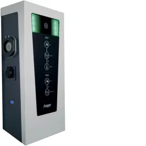 Expresní Doručení HAGER Stanice witty.park nabíjecí, zásuvka 2xT2 + 2x230V, 3F, 2x22kW, RFID+IP, IP54