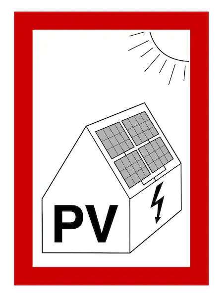 PROTEC Tabulka "PV" pro fotovoltaická zařízení A6, samolepící Top Prodej