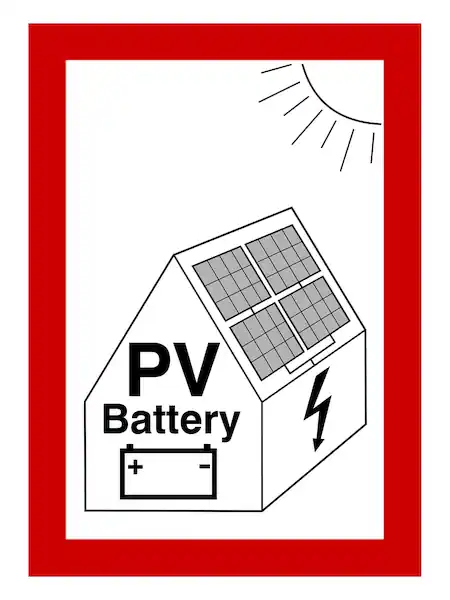 PROTEC Tabulka "PV" Battery pro fotovoltaické zařízení A6, samolepící Ihned K Objednání